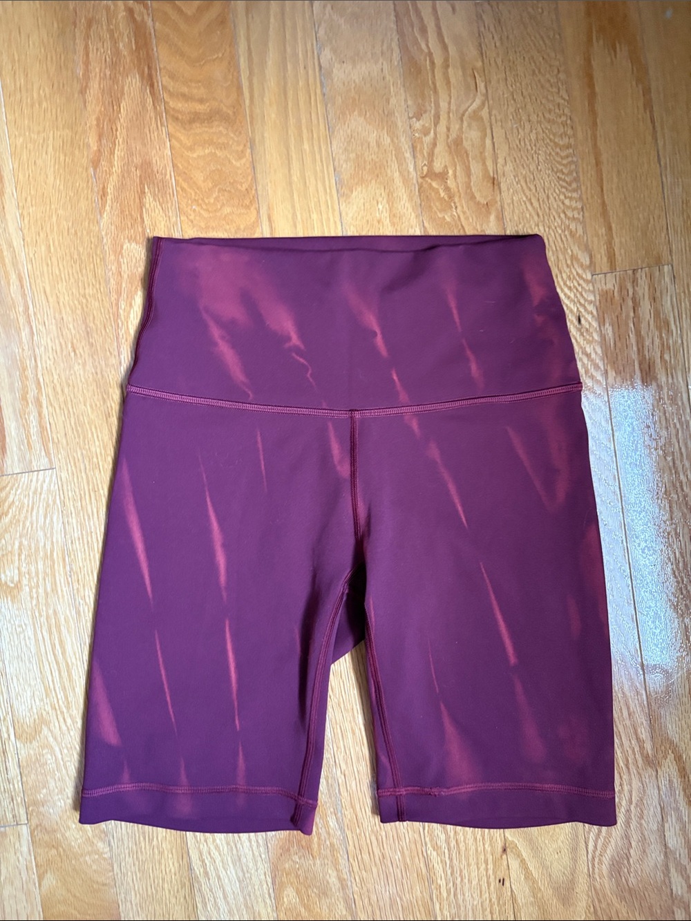 Lululemon Wunder Train High-Rise Short Sun Bleached Wash Red Merlot | Size 4, 8”